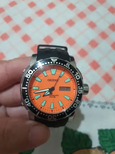 Orient automatico 300 metros funcionando normalmente todo em aço inox original