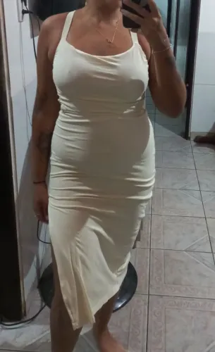 Vestido com fenda