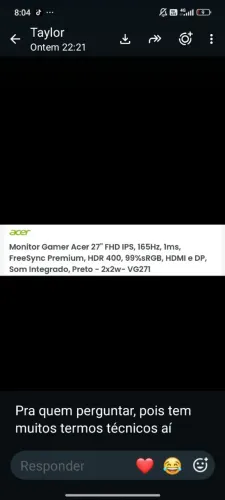 Monitor  Acer 28 polegadas 