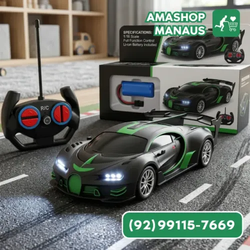 Carrinho Controle Remoto Bateria Recarregavel Esportivo