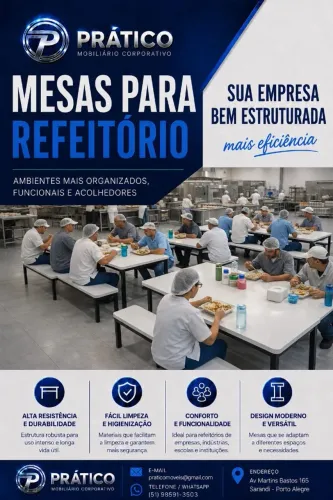 Mesa para refeitório