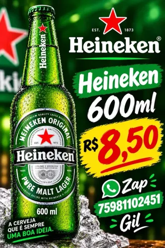 Cerveja Heineken gelada