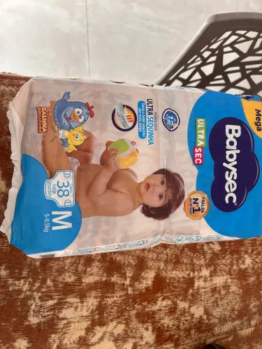 Fralda babysec M 38 unidades