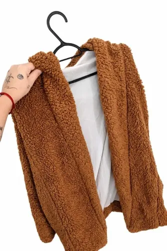 CASACO TEDDY FEMININO MARROM