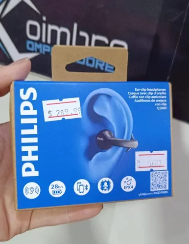 Fone De Ouvido Ear Clip Sem Fio Philips Bluetooth Taq2000bk - 28hs -Loja COimbra - Entrega