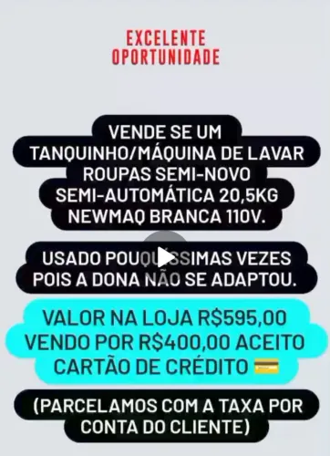 Tanquinho 20,5 kg