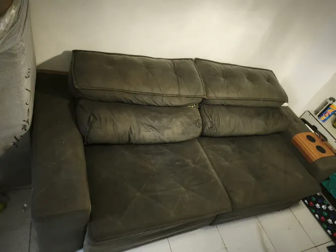 Sofá reclináveis 3 metros, 1.30 comprimento acento, da para assistir deitado de frente 
