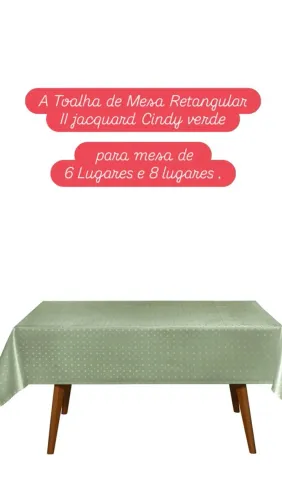 Toalha de Mesa Retangular Requinte II CINDY JACQUARD ( 2 medidas )