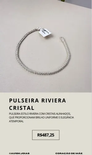 Pulseira Riviera Cristal em Prata 925