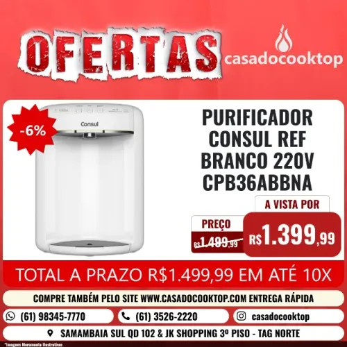 PURIFICADOR CONSUL REF BRANCO 220V CPB36ABBNA