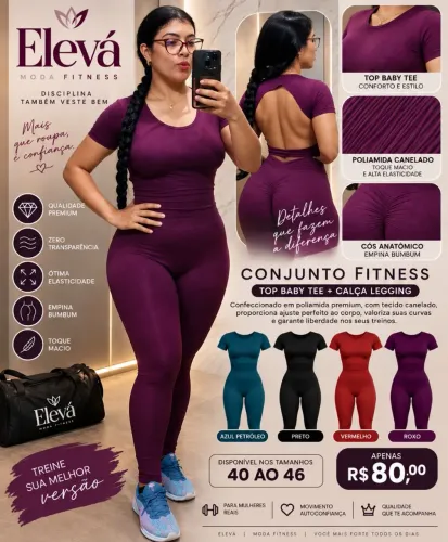 Conjunto fitness empina bumbum