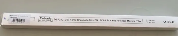 DS7212 Mini fonte Chaveada Slim DS 12v 6A Saída de Potência Máxima 72W