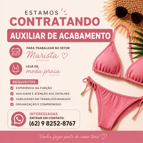 Auxiliar de Acabamento | Moda Praia