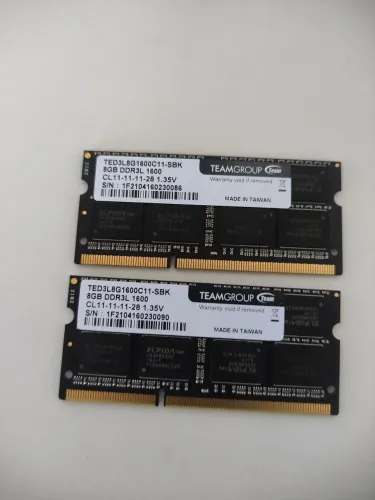 Par de memória 8 gb ddr3 total 16 gb para notebook