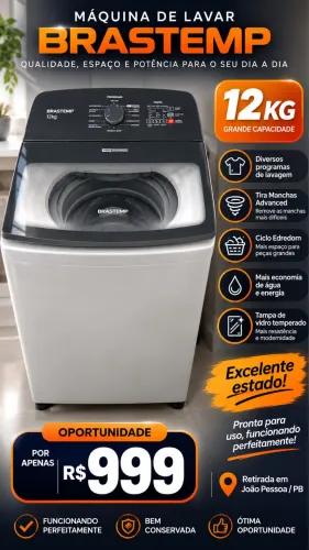 Máquina de lavar Brastemp 12 kg - Muito nova