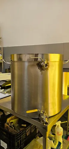 Caldeirão panela elétrica com cesto 70litros inox 304