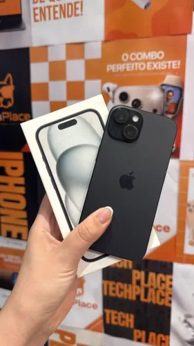 Seminovo - iPhone 15 128GB Preto 85% (CX) - Retirada Loja Shopping Savassi