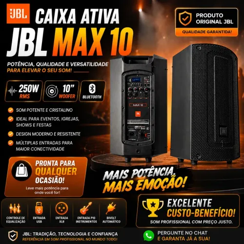 CAIXA JBL MAX 10 250W RMS