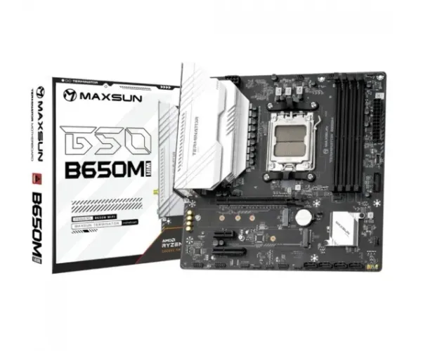 Placa Mãe Maxsun Terminator B650M WiFi6, Chipset B650, AMD AM5, mATX, DDR5