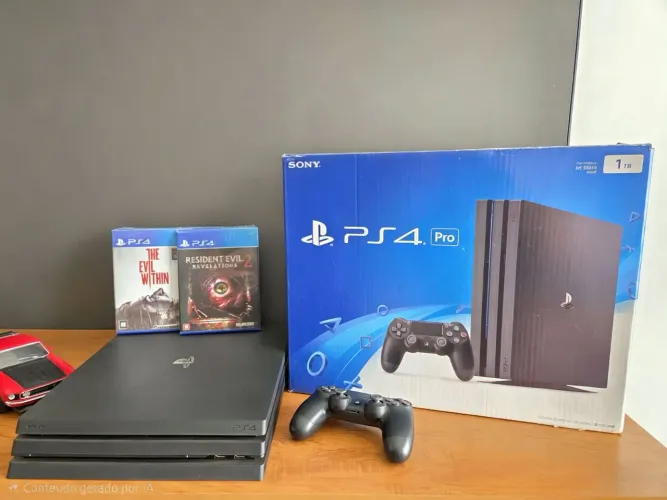 PS4 PRO 1TB REALMENTE CONSERVADO, SOMENTE VENDA. MODELO: CUH-7006B