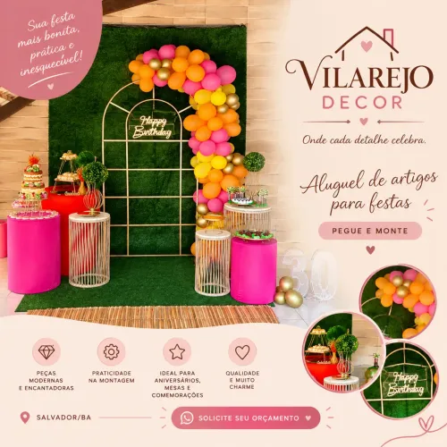 Aluguel de artigos para festa - pegue e monte