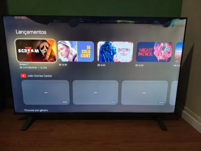 TV TOSHIBA 50 4K QLED - Tela trincada