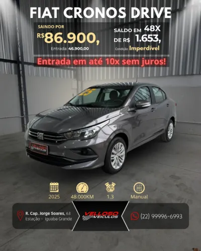 Fiat Cronos Drive 1.3 8V Flex 2025