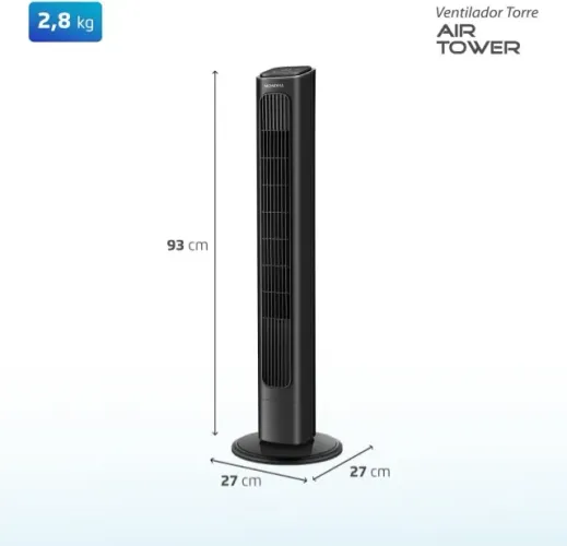 MONDIAL Ventilador de Torre Air Tower, Preto, 45W, 220V - VTR-01-B