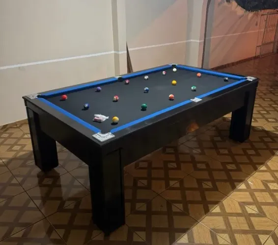 Mesa de sinuca - Modelo 4 pés - Gaveta - Promoção 