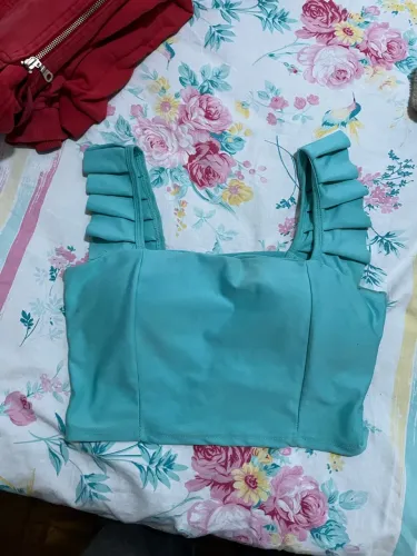 Cropped Turquesa com Bojo