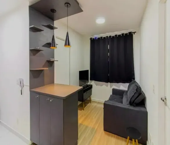 Apartamento ( 2 dormitórios ) , aluguel anual com caução e com mobília.
