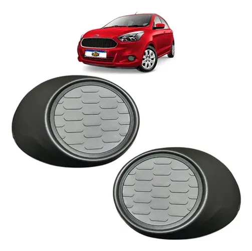 Par Moldura Farol Milha Ford Ka 2015 2016 2017 Sem Furo Preto Ambos Lados