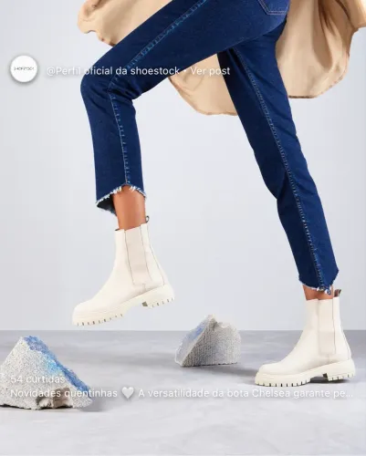 Bota coturno de couro Shoestock