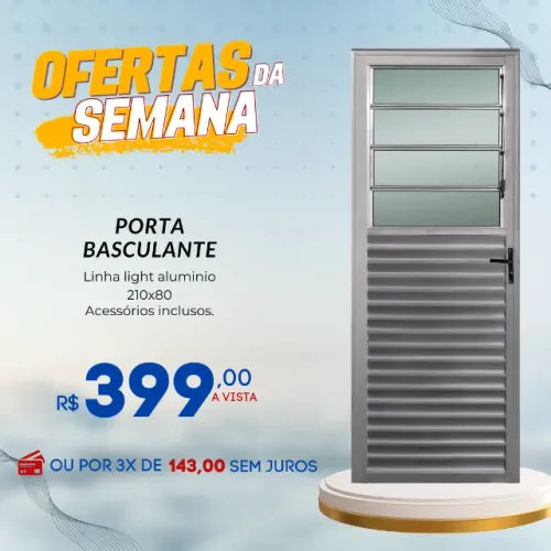 Porta basculante de aluminio
