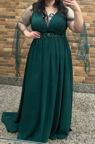 Vestido verde formatura G/GG (46)