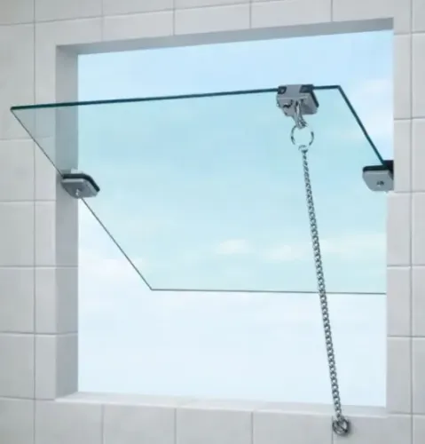 Basculante de Blindex 40 x 50 incolor 8mm já instalado R$ 220,00