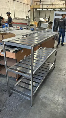 Estante Inox 1,10m Multiuso Cozinha Profissional