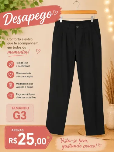 Calça feminina preta