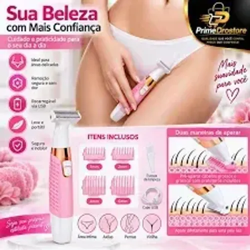 Aparador e Depilador Feminino 2 em 1 USB
