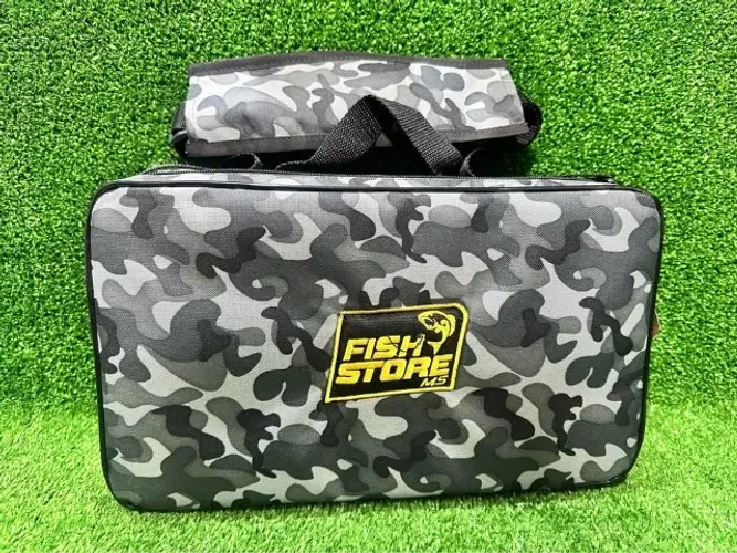 Bolsa Porta Carretilhas Molinetes com 10 Divisórias Personalizada Fish Store MS