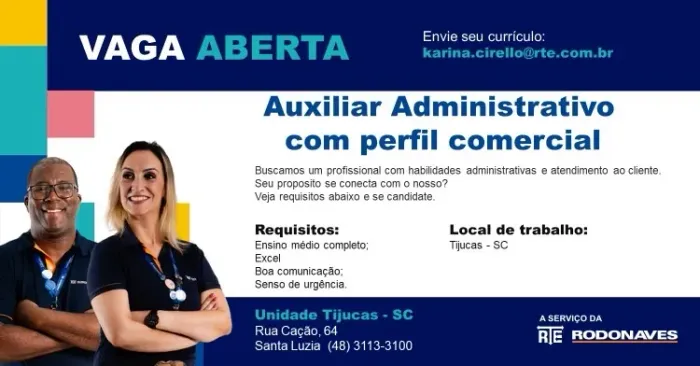 Vaga de emprego TIJUCAS
