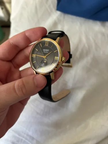 Relógio orient pulseira de couro