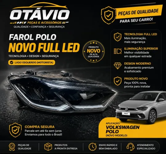Farol polo novo full LED