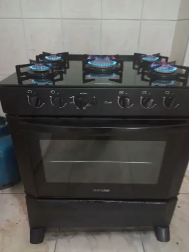 Fogão Suggar Cook 5 Bocas Preto - Acendimento Automático | Impecável!
