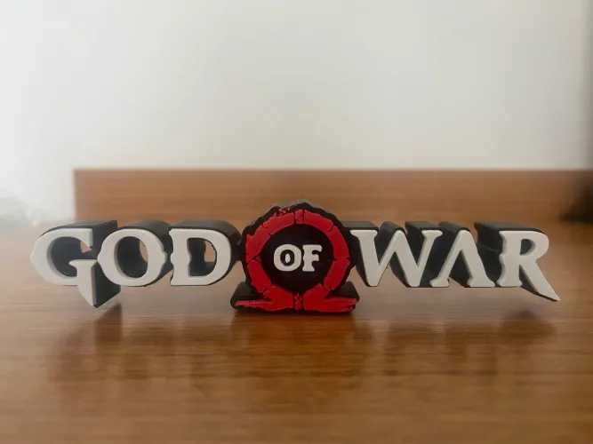 God of war logotipo - mesa/ Action figure 