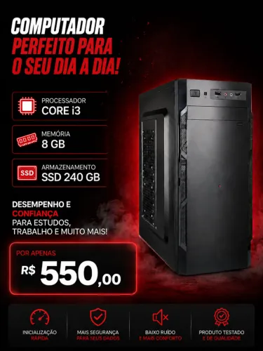 Computador Core I3 com SSD