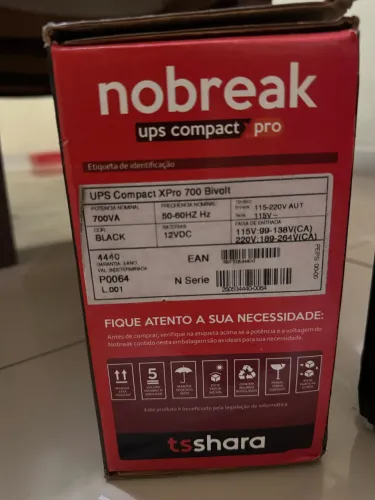 Nobreak Tsshara UPS Compact XPro 700VA Bivolt