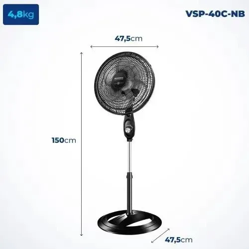 VENTILADOR DE COLUNA OU PÉ 40CM NOVO