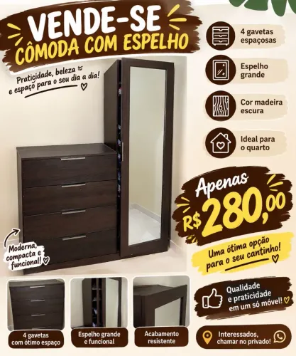 Cômoda top novinha só 300 reais