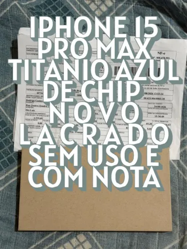 Iphone 15 pro max novo lacrado azul